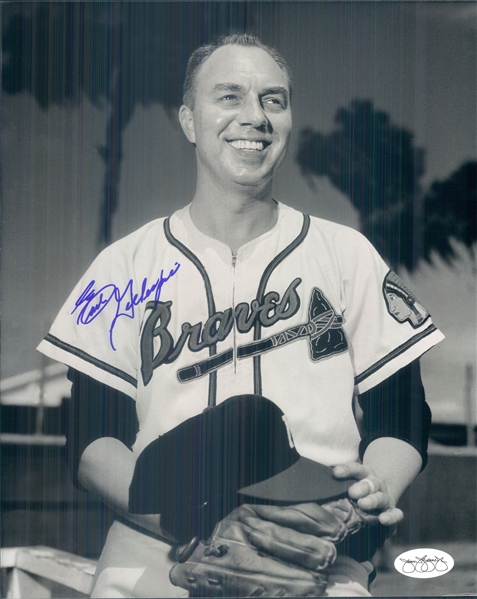 1953-63 Earl Gillespie Milwaukee Braves Signed 8" x 10" Photo (*JSA*)