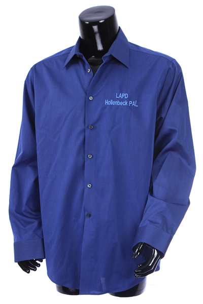 2000s William Shatner Worn Calvin Klein LAPD Hollenbeck PAL Long Sleeve Button Up Shirt (Shatner LOA/MEARS LOA)