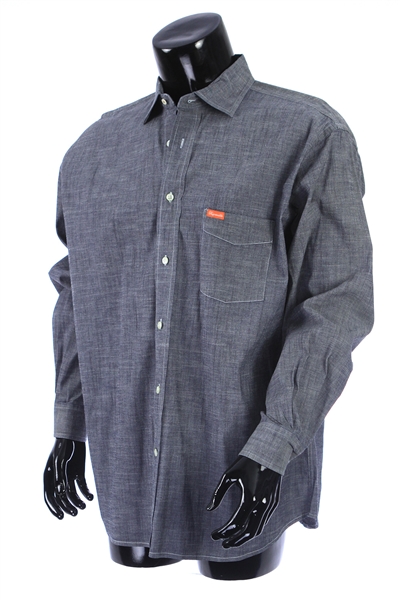 2000s William Shatner Worn Faconnable Long Sleeve Button Up Denim Shirt (Shatner LOA/MEARS LOA)