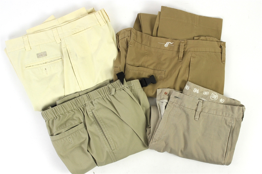 2000s William Shatner Worn Khaki Pants Collection - Lot of 4 w/ TravelSmith, Earnest Sewn & Polo (Shatner LOA/MEARS LOA)