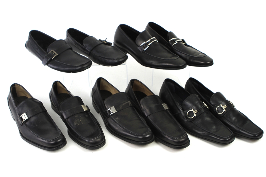 1990s-2000s William Shatner Worn Leather Loafer & Dress Shoes Collection - Lot of 5 Pairs w/ Ferragamo, Ermenegildo Zegna & Prada (Shatner LOA/MEARS LOA)