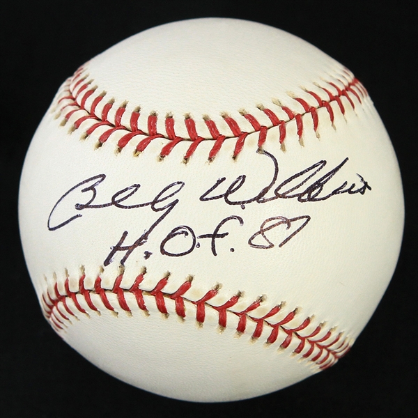 2000s Billy Williams Chicago Cubs Signed & Inscribed OML Selig Baseball (JSA)