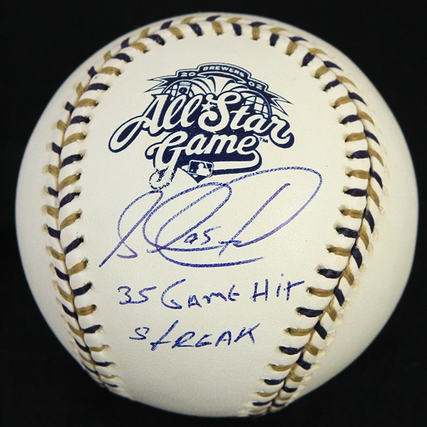 2002 Luis Castillo Florida Marlins Signed & Inscribed Official All Star Game Baseball (JSA/TriStar)