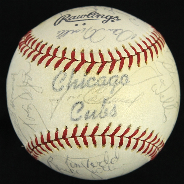 1977 Chicago Cubs Team Signed Baseball w/ 29 Signatures Including Bruce Sutter, Bill Buckner, Rick Reuschel & More (JSA) 