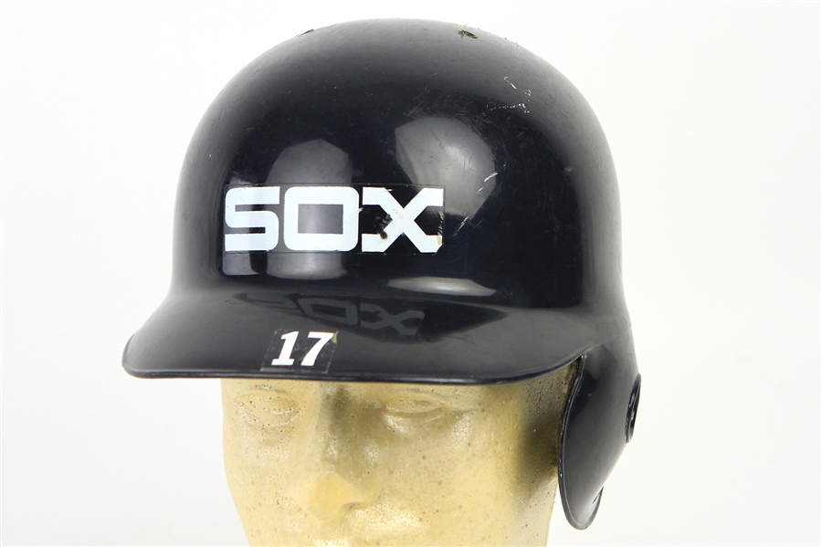 1976-81 Chicago White Sox #17 Game Worn Batting Helmet (MEARS LOA)