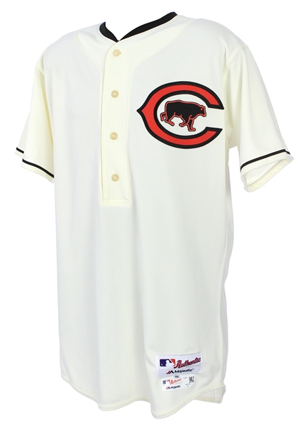 2016 (July 6) Pedro Strop Chicago Cubs Game Worn 1916 Throwback Home Jersey (MERAS LOA/MLB Hologram)