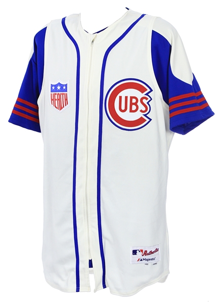 2014 (June 8) Gary Jones Chicago Cubs Game Worn 1942 Throwback Home Jersey Vest & Undershirt (MEARS LOA/MLB Hologram) 