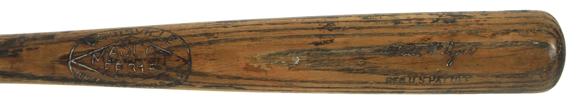 1922-26 Eddie Dyer St. Louis Cardinals Sidewritten Mascot Professional Model Game Used Bat (MEARS LOA)