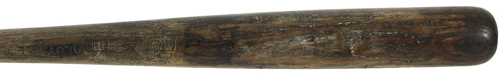 1920s Weather Seasoned Bone Rubbed H&B Louisville Slugger 250 "Aloy" Stamped Blank Barrel Bat (MEARS LOA)