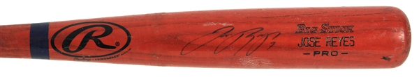 2004 Jose Reyes New York Mets Signed Rawlings Adirondack Professional Model Game Used Bat (MEARS LOA/JSA)
