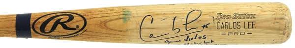 2005 Carlos Lee Milwaukee Brewers Signed & Inscribed Rawlings Adirondack Professional Model All Star Game Bat (MEARS LOA/JSA)
