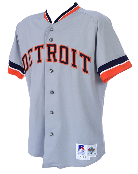 1993 Alan Trammell Detroit Tigers Game Worn Road Jersey (MEARS A10)