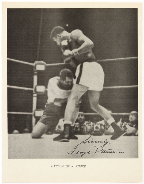 1960s Floyd Patterson Heavyweight Champion Signed 8x10 Photo (JSA)