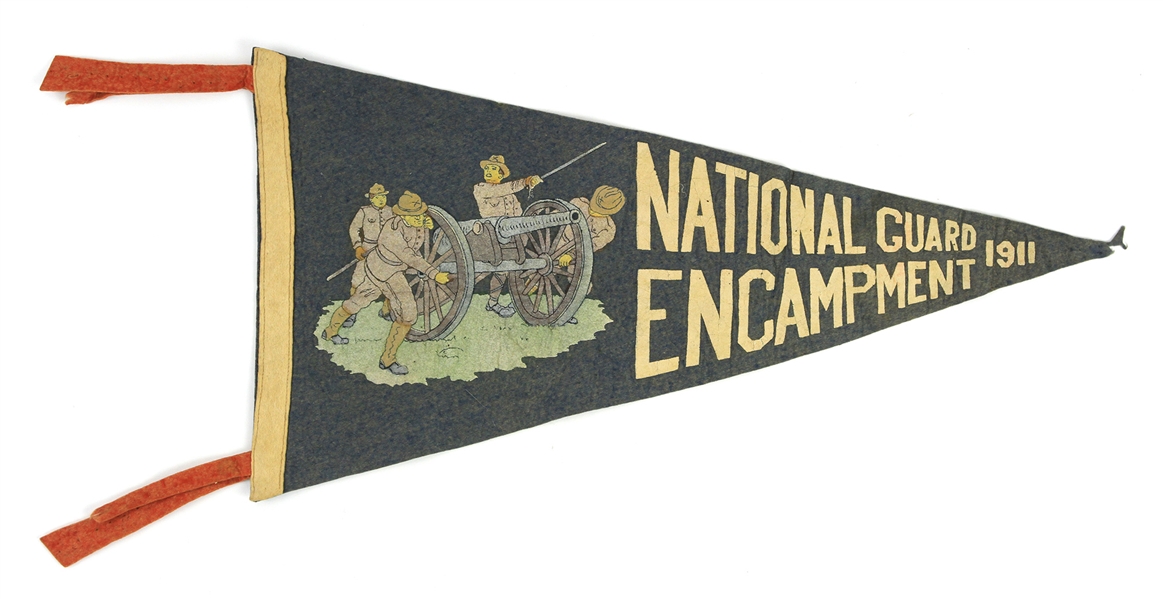 1911 US National Guard Encampment 22" Pennant