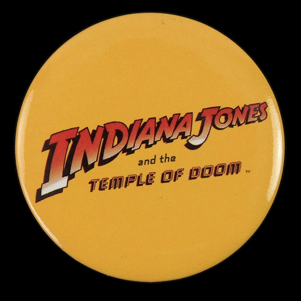 1984 Indiana Jones and the Temple of Doom 2 1/4" Pinback Button 