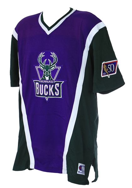 1996-97 Milwaukee Bucks Shooting Shirt (MEARS LOA)
