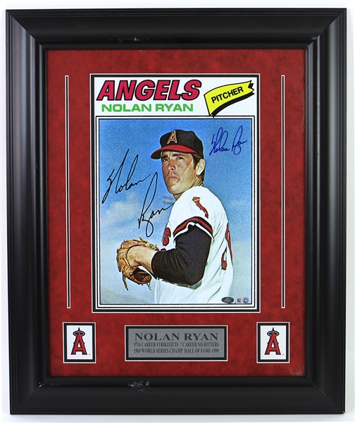 2014 Nolan Ryan California Angels Signed 20" x 24" Framed Display (JSA/MLB Hologram) 