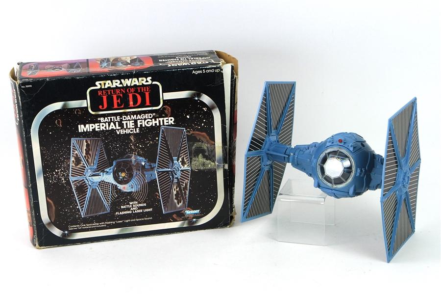 1983 Star Wars Return of the Jedi Battle Damaged Imperial Tie Fighter w/ Original Box & Instructions