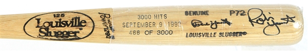 1992 Robin Yount Milwaukee Brewers Signed Louisville Slugger 3,000 Career Hits Commemorative Bat (JSA) 466/3,000