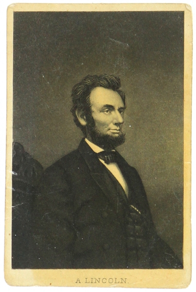 1861-65 Abraham Lincoln 16th President of the United States 2.5" x 3.75" CDV Photo Card