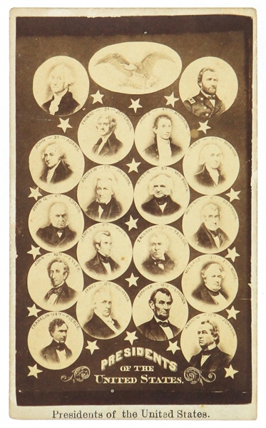 1869-77 Presidents of the United States 2.5" x 4" CDV Photo Card