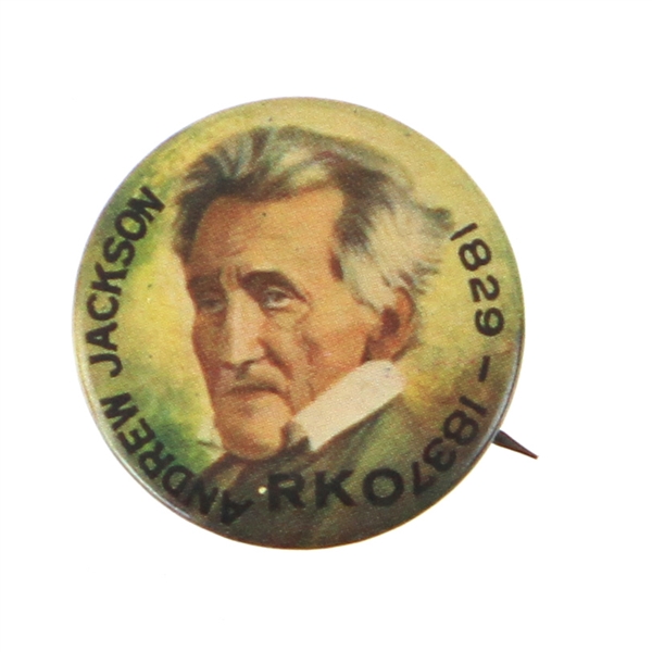 1900s circa Andrew Jackson 7th President of the United States 1.25" RKO Pinback Button