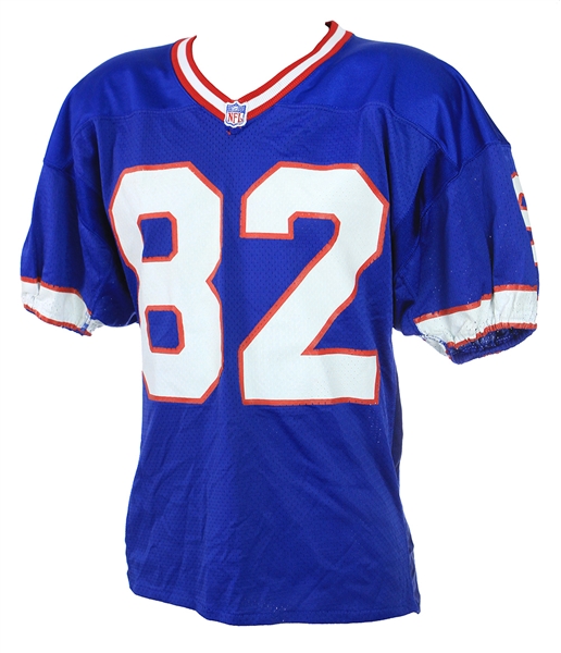1991-93 Don Beebe Buffalo Bills Game Worn Home Jersey (MEARS A10/Locker Room Manager Letter)
