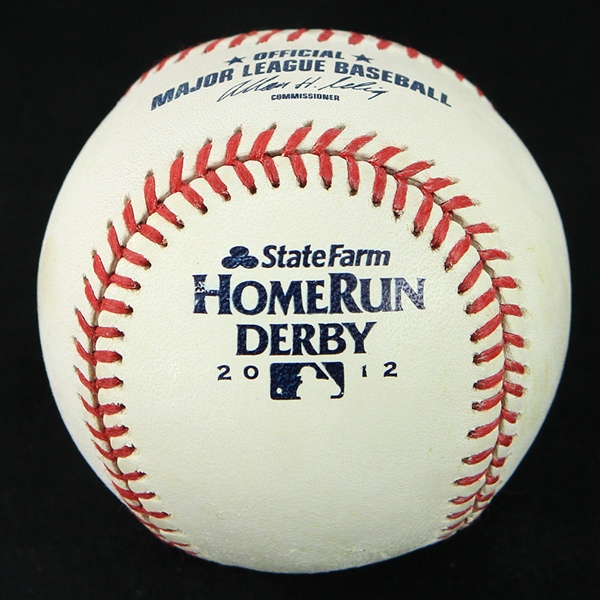 2012 Carlos Gonzalez Colorado Rockies OML Selig HR Derby Used Baseball (MEARS LOA/MLB Hologram)