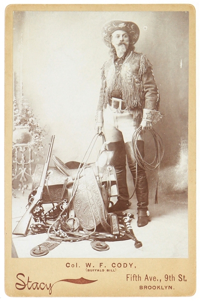1890s Buffalo Bill Cody 4.25" x 6.5" CDV Photo Card