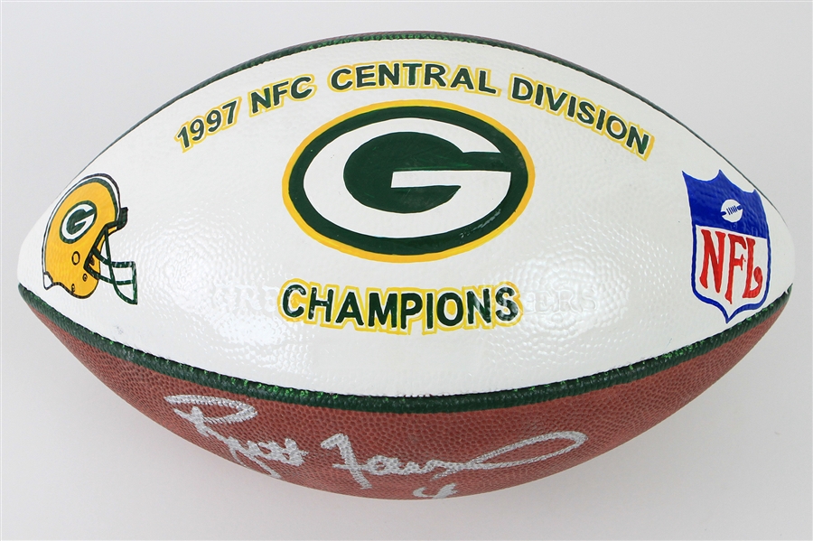 1997 Brett Favre Green Bay Packers Signed ONFL Tagliabue NFC Central Division Champions Painted Football (MEARS LOA/JSA)