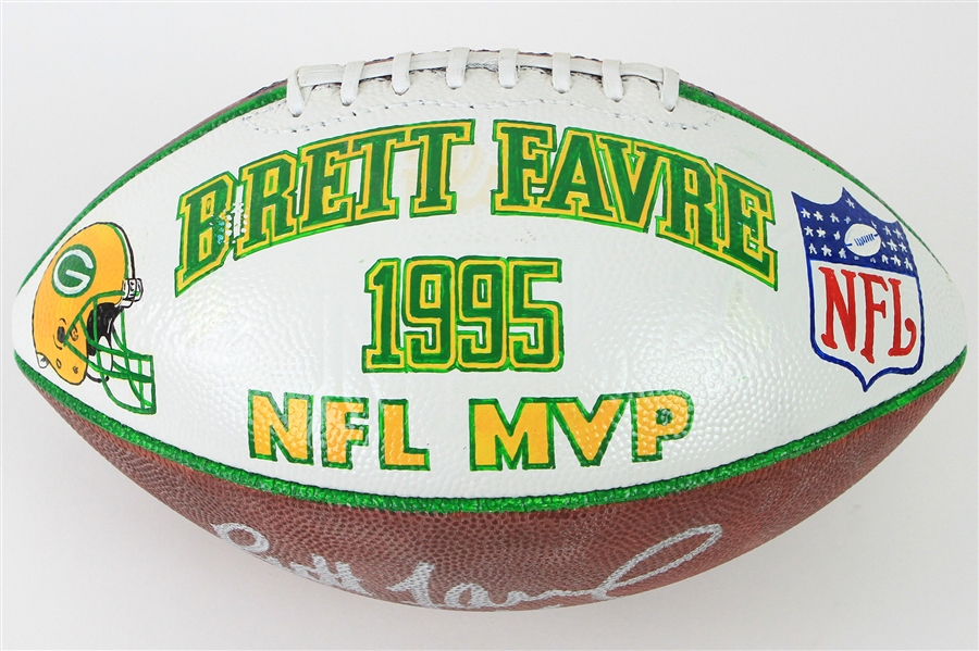 1995 Brett Favre Green Bay Packers Signed ONFL Tagliabue NFL MVP Painted Football (MEARS LOA/JSA)