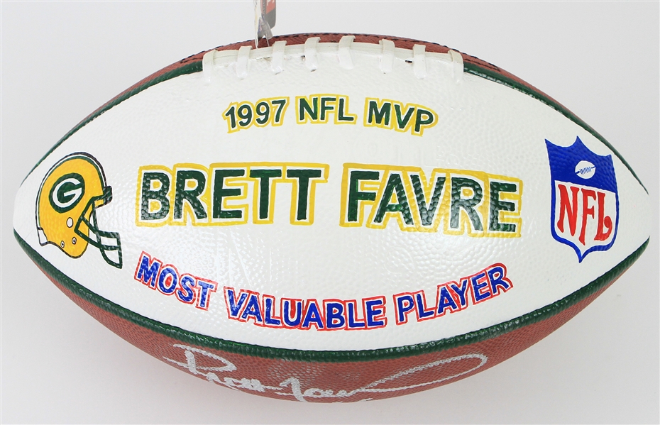 1997 Brett Favre Green Bay Packers Signed ONFL Tagliabue NFL MVP Painted Football (MEARS LOA/JSA)