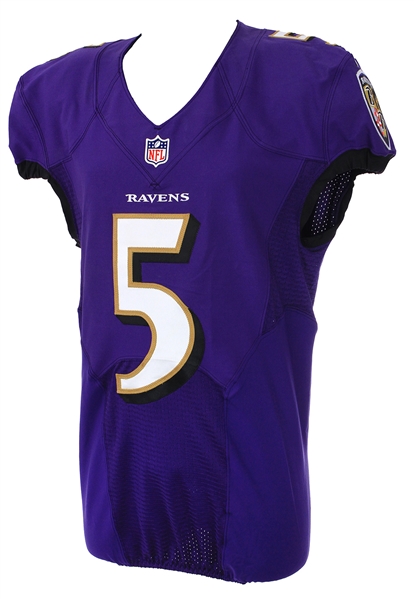 2013 Joe Flacco Baltimore Ravens Home Jersey (MEARS LOA)