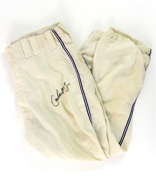 1970 Carlos May Chicago White Sox Signed Game Worn Home Uniform Pants (MEARS LOA/JSA)