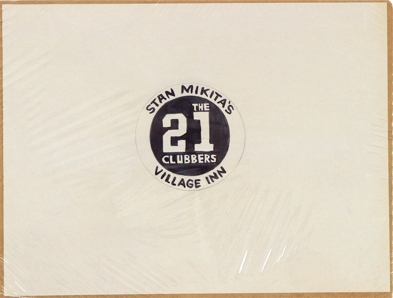 1970s Stan Mikitas Village Inn The 21 Clubbers Hand Drawn Logo Illustration 