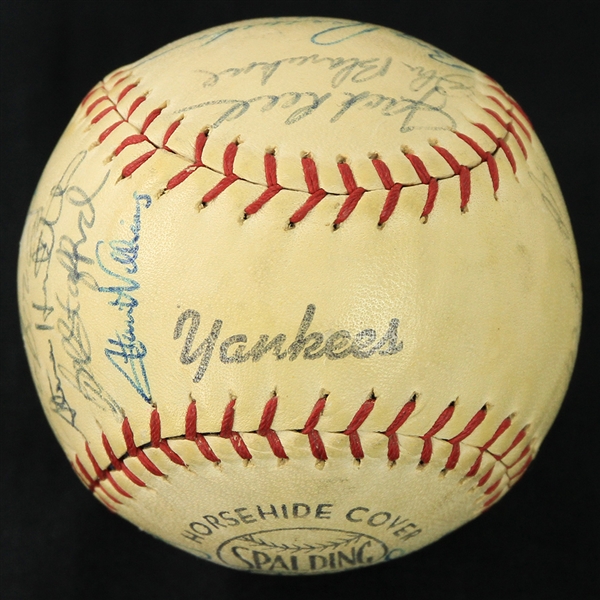 1963 New York Yankees Team Signed Baseball w/ 23 Signatures Including Yogi Berra, Whitey Ford, Elston Howard & More (JSA)