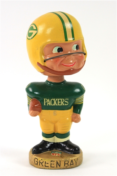 1965-68 Green Bay Packers 7.25" Gold Base Vintage Nodder