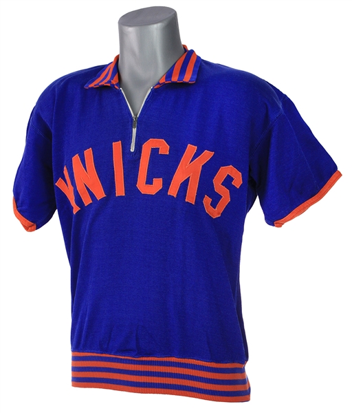 1964-67 New York Knicks Warm Up Shirt (MEARS LOA)
