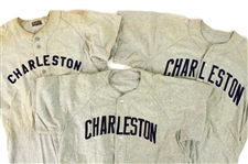 1952-59 Charleston Rebels/ChaSox Game Worn Road Jerseys - Lot of 3 (MEARS LOA)