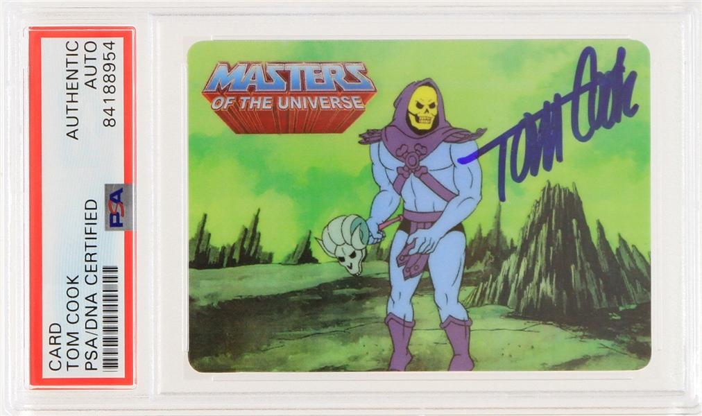2019 Tom Cook Masters of the Universe Skeletor Signed Animation Cell Trading Card (PSA Slabbed)