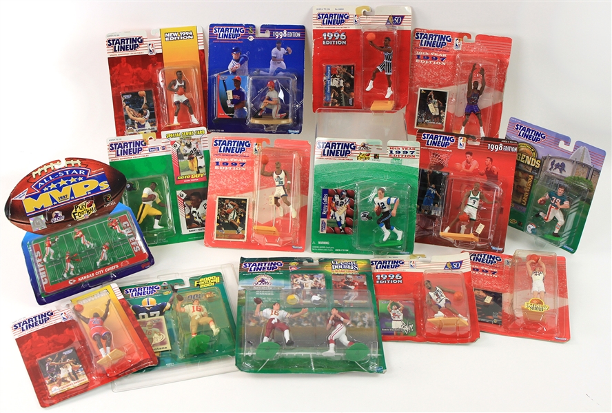1990-2010 Baseball Football Basketball Starting Lineup & Sports Impressions MOC & MIB Figure Collection - Lot of 32