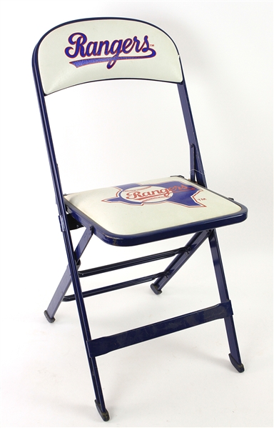 1984-93 Texas Rangers Arlington Stadium Clubhouse Chair (MEARS LOA)