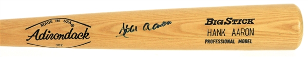1976-79 Hank Aaron Milwaukee Braves Signed Adirondack Bat (JSA)