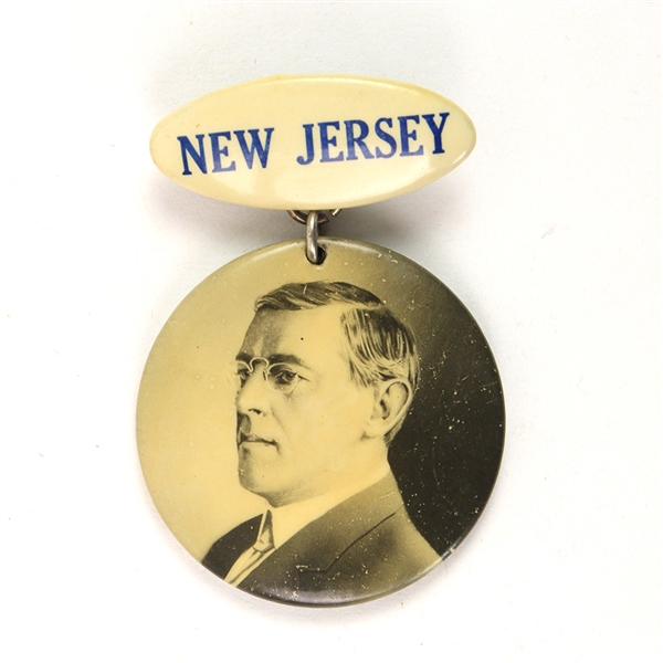 1933-45 Franklin Delano Roosevelt 2.5" New Jersey Delegate Pinback