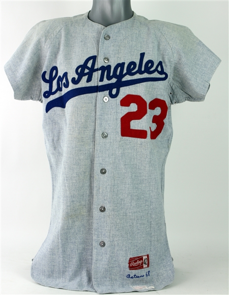 1968-69 Claude Osteen Los Angeles Dodgers Game Worn Road Jersey (MEARS A9)