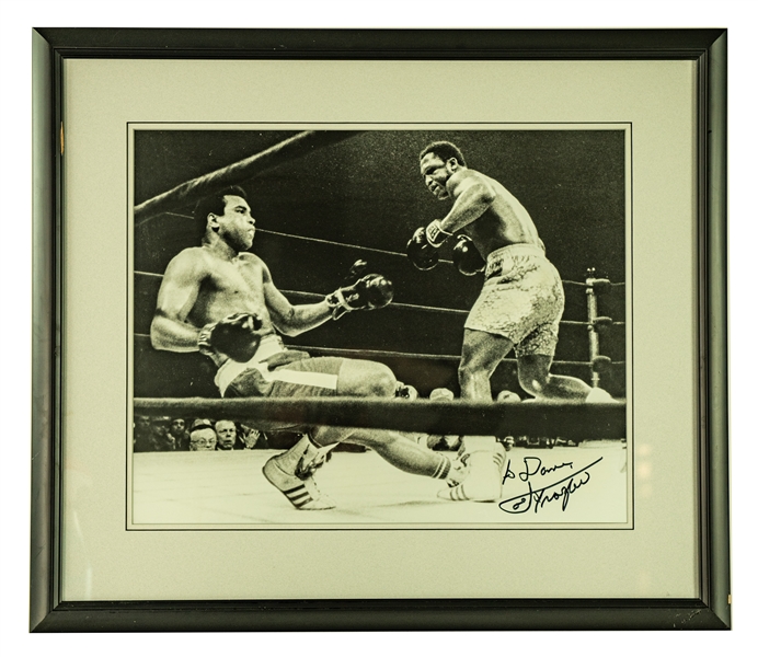 1970s Joe Frazier Jake LaMotta World Heavyweight Champions Signed Framed Displays - Lot of 2 (JSA)