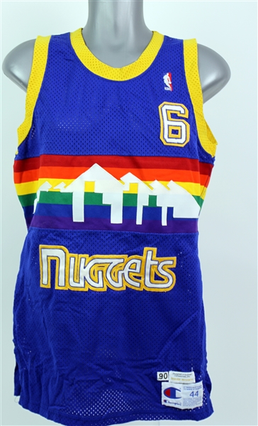 1990-91 Walter Davis Denver Nuggets Road Jersey (MEARS LOA) "Very Rare & Popular Style"
