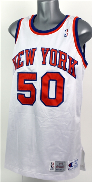 1993-94 Greg Anthony New York Knicks Game Worn Home Jersey (MEARS LOA)