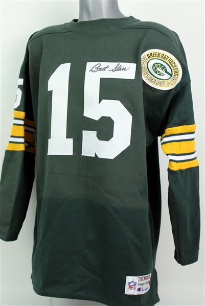 1990s Bart Starr Green Bay Packers Signed Champion Throwback Jersey (JSA)