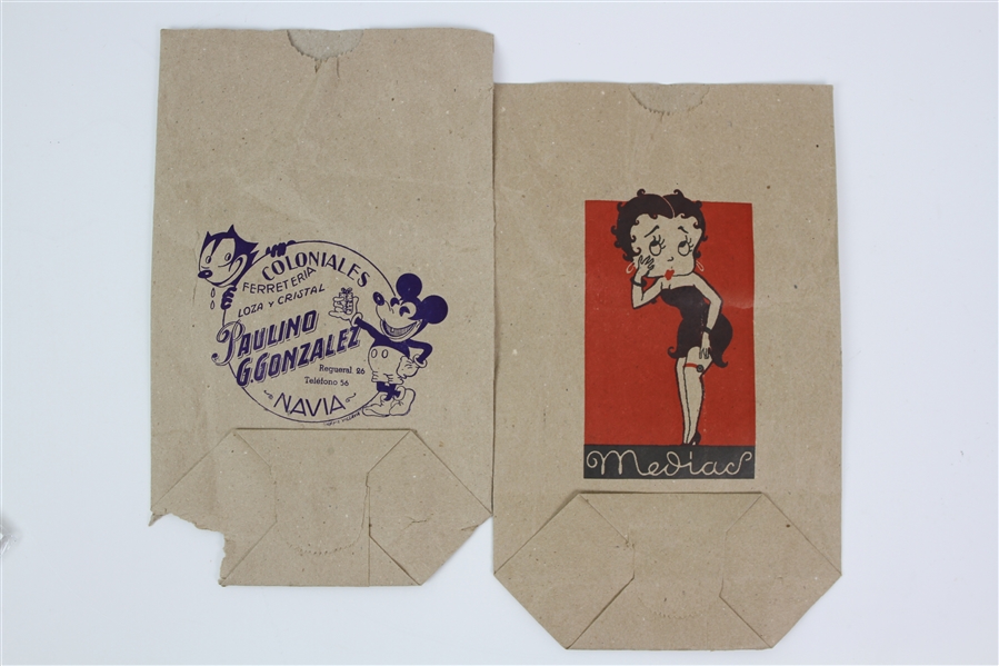 Felix the Cat, Mickey Mouse, & Betty Boop 8x12 Paper Lunch Bags